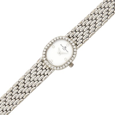 Lot 1066 - Baume & Mercier Lady's White Gold and Diamond Wristwatch