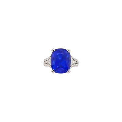 Lot 250 - Platinum, Sapphire and Diamond Ring