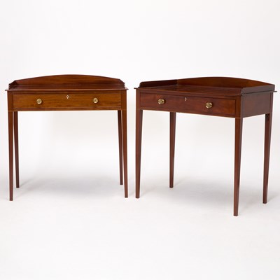 Lot 1113 - Pair of Federal Inlaid Mahogany Dressing Tables