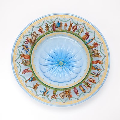 Lot 337 - Venetian Gilt and Enameled Blown Glass Charger
