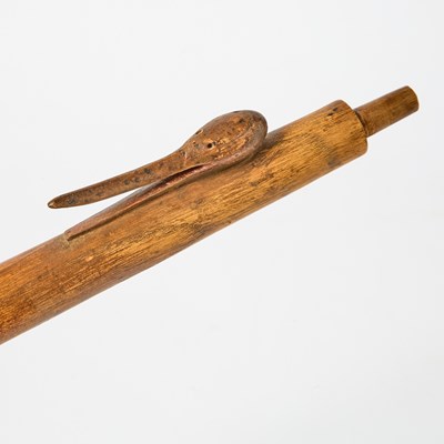 Lot 1256 - Carved Wood Lakota (Sioux) Bird Head Pipe