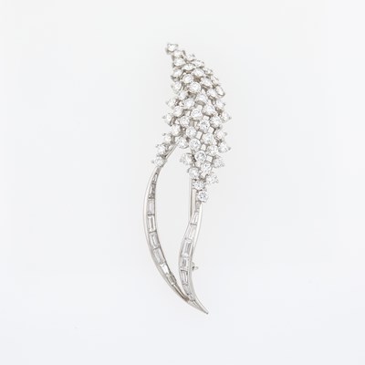 Lot 2220 - Platinum and Diamond Brooch