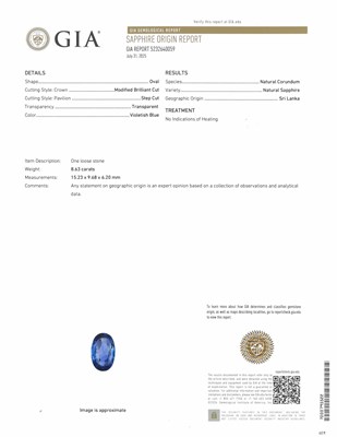 Lot 40 - White Gold, Sapphire and Diamond Ring