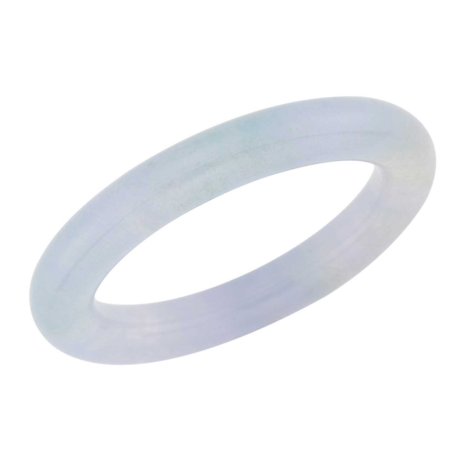 Lot 65 - Light Purplish Gray Jade Bangle Bracelet