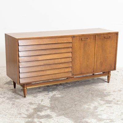 Lot 55 - Walnut Mid-Century Modern Side Board