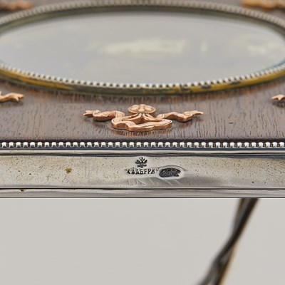 Lot 185 - Fabergé Gold and Silver Mounted Wood Photograph Frame