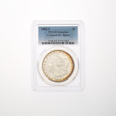 Lot 32 - United States 1883-S Morgan Dollar - PCGS Genuine, AU Details, Cleaned