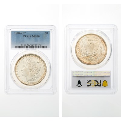 Lot 33 - United States 1884-CC Morgan Dollar - PCGS MS-66