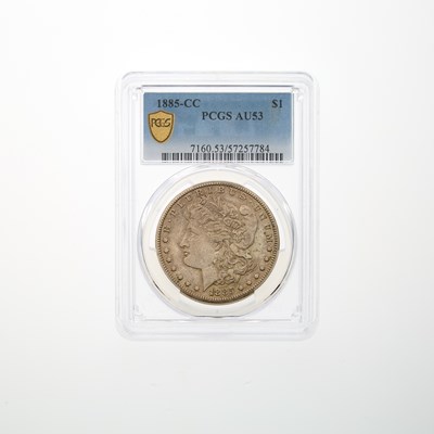 Lot 35 - United States 1885-CC Morgan Dollar - PCGS AU-53