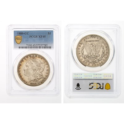 Lot 36 - United States 1889-CC Morgan Dollar - PCGS XF-45