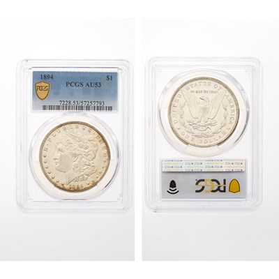 Lot 44 - United States 1894 Morgan Dollar - PCGS AU-53