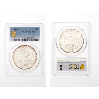 Lot 45 - United States 1894-S Morgan Dollar - PCGS MS-63