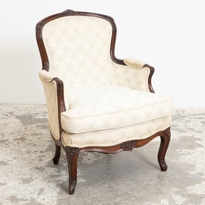 Lot 6 - Louis XV Style Carved Walnut Bergere