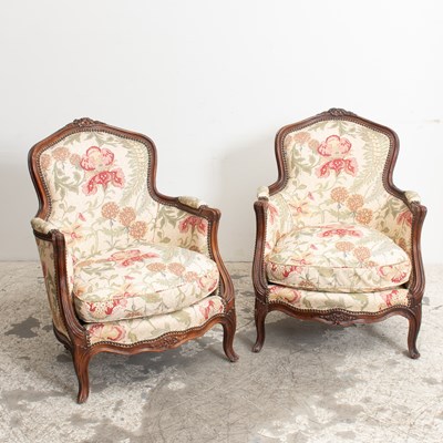 Lot 5 - Pair of Louis XV Style Bergeres