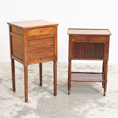 Lot 8 - Pair of Tambour Bedside Tables