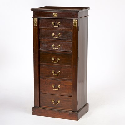 Lot 248 - Empire Style Mahogany Semainier