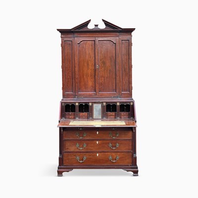 Lot 1209 - George III Architectural Mahogany Secretary Bookcase