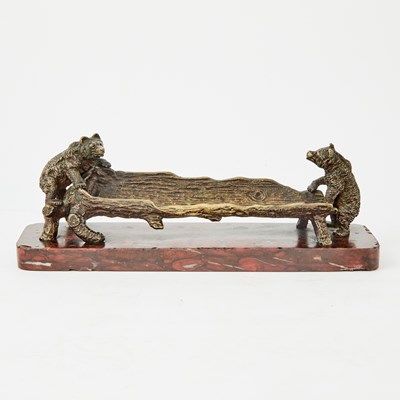 Lot 99 - Russian Bronze Pen Tray