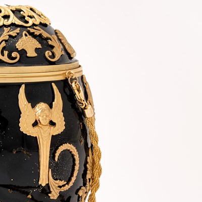 Lot 356 - Two Vivian Alexander Fabergé Style Enameled and 'Jeweled' Eggs