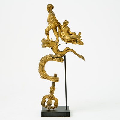 Lot 1246 - Gilt Bronze Sewing Clamp with Two Children