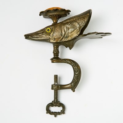 Lot 1245 - Cast Iron Fish Head Sewing Clamp