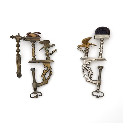 Lot 285 - Two Brass and Steel Bird Sewing Clamps