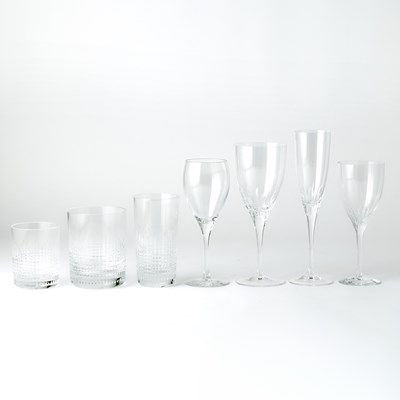 Lot 145 - Baccarat Blown Glass 'Nancy (Cut)' Pattern Partial Drinking Service