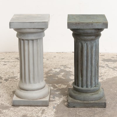 Lot 396 - Painted Composition Pillar-Form Speaker