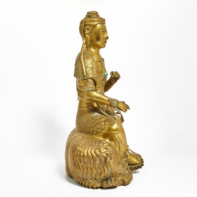 Lot 78 - A Large Chinese Gilt Bronze Figure of a Bodhisattva