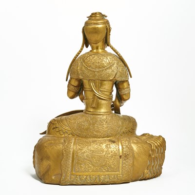 Lot 78 - A Large Chinese Gilt Bronze Figure of a Bodhisattva