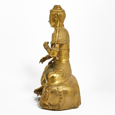 Lot 78 - A Large Chinese Gilt Bronze Figure of a Bodhisattva