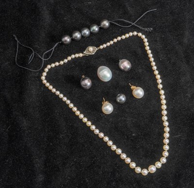Lot 308 - Group of Tahitian Gray Cultured Pearl and Cultured Pearl Jewelry and Fragments