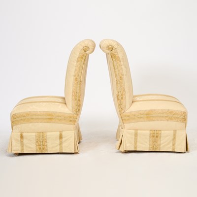 Lot 147 - Pair of Upholstered Slipper Chairs