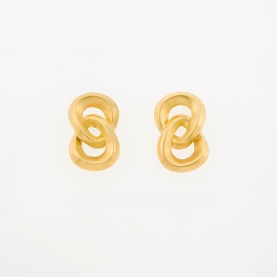 Lot 1140 - Angela Cummings Pair of Gold Earrings