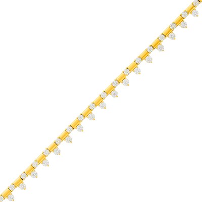 Lot 100 - Gold and Diamond Bracelet