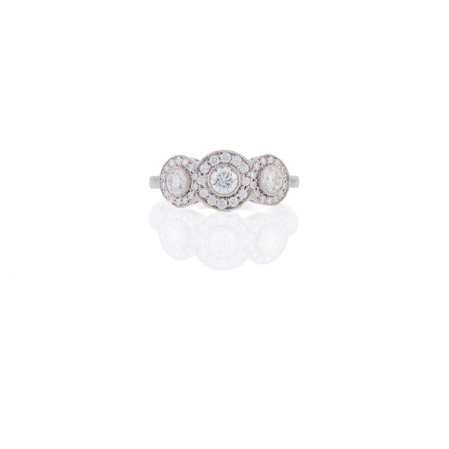 Lot 2111 - Tiffany & Co. Platinum and Diamond 'Circlet' Ring