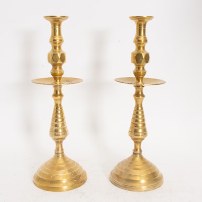 Lot 113 - Pair of Brass Candlesticks