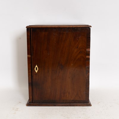 Lot 53 - Georgian Mahogany Jewelry Cabinet Fitted with Six Drawers