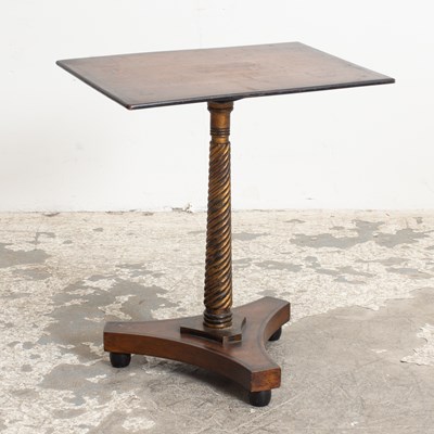 Lot 49 - Regency Style Mahogany Inlaid Pedestal Side table