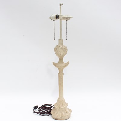 Lot 265 - After Giacometti Plaster Table Lamp