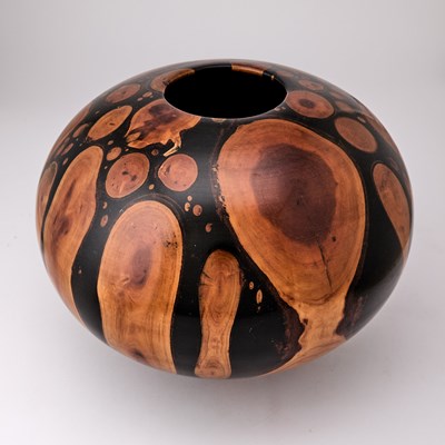 Lot 778 - Philip Moulthrop Turned Vertical Build Cherry Mosaic Vessel