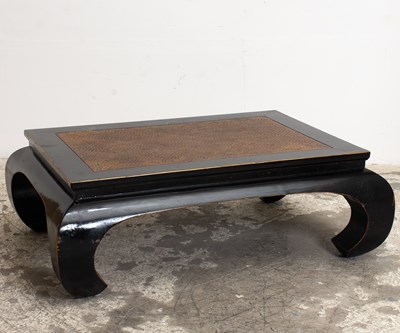 Lot 14 - Asian Style Black Painted Low Table