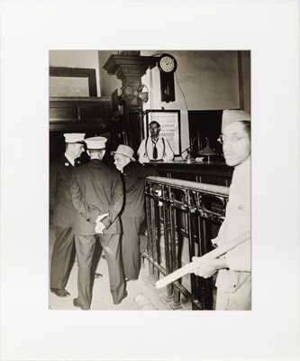Lot 96 - Weegee, [Fiorello] La Guardia, West 123rd Street Police Station, 1943