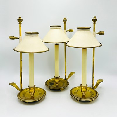 Lot 1148 - Set of Three Bouillotte Lamps