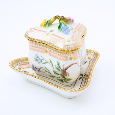 Lot 3174 - Twelve Royal Copenhagen Porcelain 'Flora Danica' Custard Cups with Stands