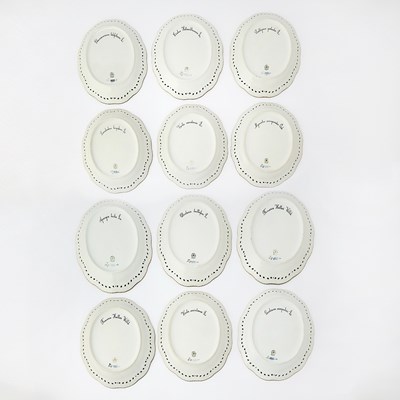 Lot 115 - Twelve Royal Copenhagen Porcelain 'Flora Danica' Pattern Fruit Stands