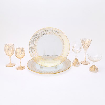 Lot 63 - Set of Seventeen Bjorn Wiinblad for Rosenthal 'Magic Flute' Drinking Glasses