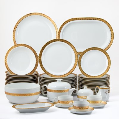 Lot 47 - Rosenthal Porcelain Gold Rimmed Dinner Service