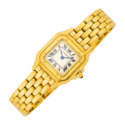 Lot 138 - Cartier Gold Panthère Wristwatch