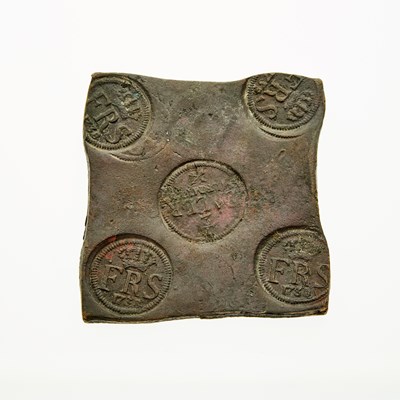Lot 70 - Sweden 1738 Half Daler Plate Money.